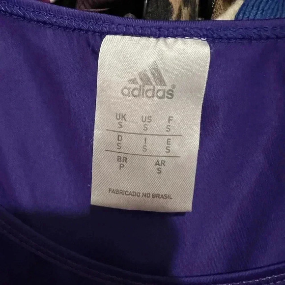 Purple and White Adidas Workout Tank Top - Picture 4 of 4